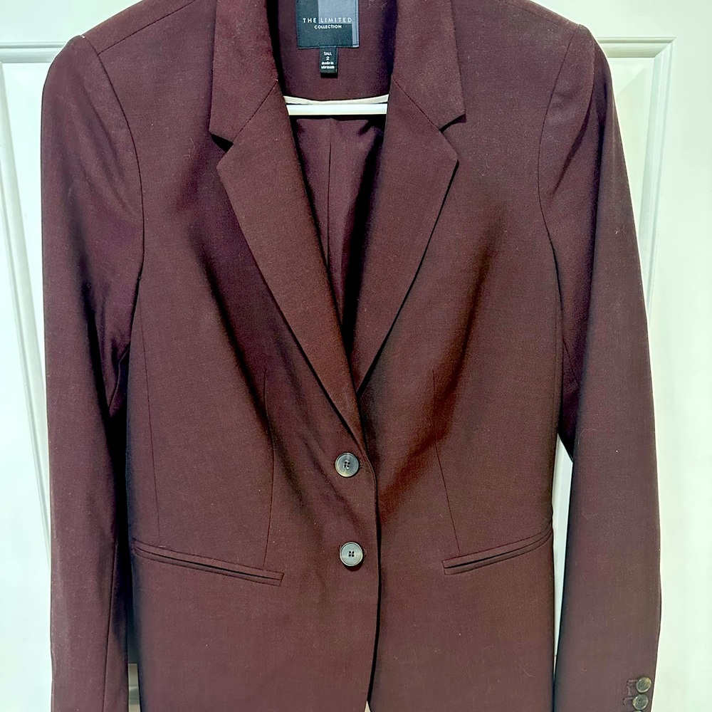 The Limited burgundy blazer Sz 2 Tall